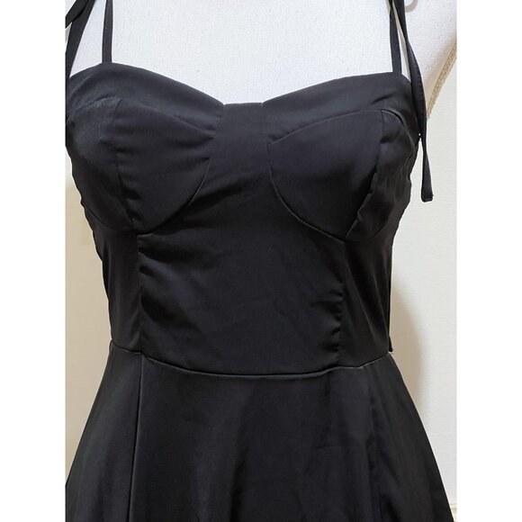 NWT ~ Spaghetti Strap Long Black Dress ~ Size Med - Picture 3 of 8